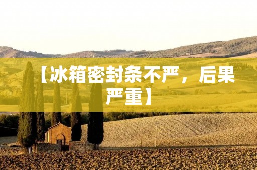 【冰箱密封条不严，后果严重】