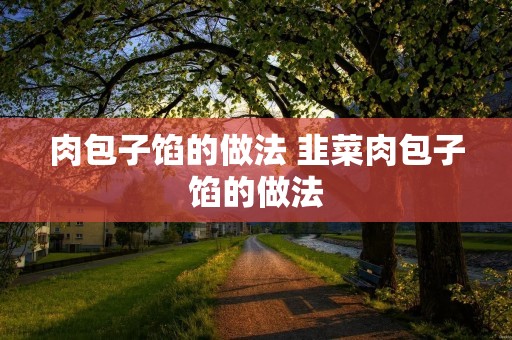 肉包子馅的做法 韭菜肉包子馅的做法 肉包子馅的做法 韭菜肉包子馅的做法