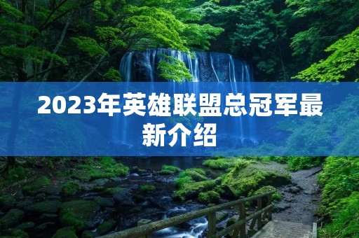 2023年英雄联盟总冠军最新介绍