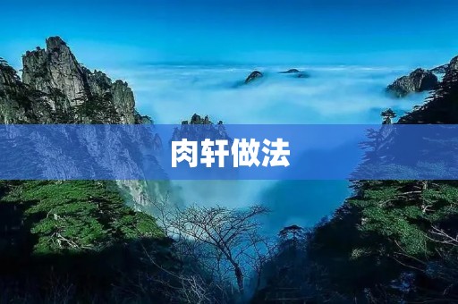 肉轩做法:一道美味可口的传统家常菜 肉轩做法:一道美味可口的传统家常菜