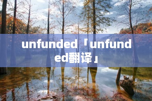 unfunded「unfunded翻译」