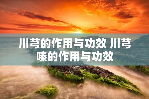 川芎的作用与功效 川芎嗪的作用与功效 川芎的作用与功效 川芎嗪的作用与功效