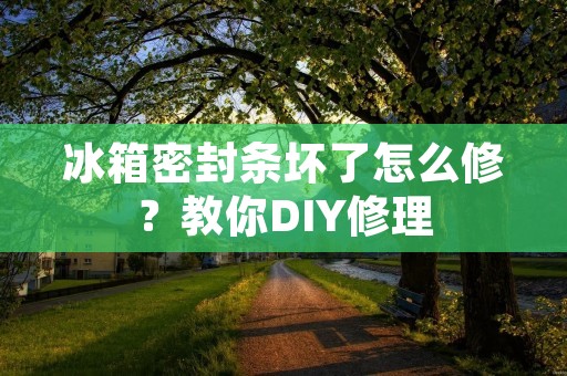 冰箱密封条坏了怎么修？教你DIY修理