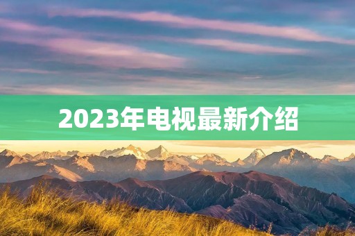 2023年电视最新介绍
