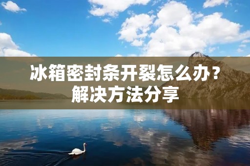 冰箱密封条开裂怎么办？解决方法分享