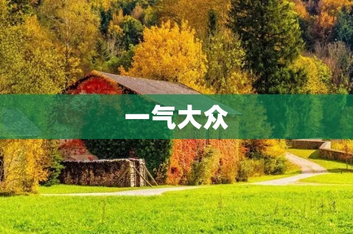 一气大众:新时代下的共同体体验 一气大众:新时代下的共同体体验