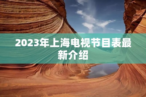 2023年上海电视节目表最新介绍