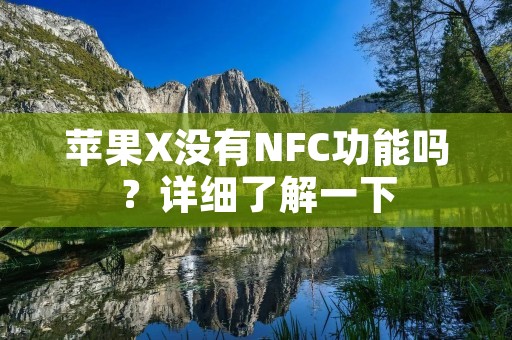 苹果X没有NFC功能吗？详细了解一下