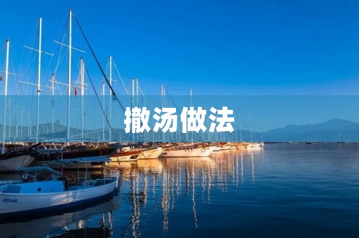 撤汤做法：美食家的必备技能