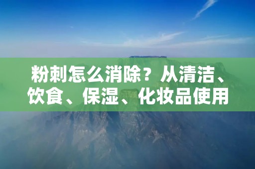粉刺怎么消除？从清洁、饮食、保湿、化妆品使用等方面入手，才能真正有效地消除粉刺。
