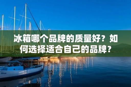 冰箱哪个品牌的质量好?如何选择适合自己的品牌? 冰箱哪个品牌的质量好?如何选择适合自己的品牌?