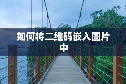 如何将二维码嵌入图片中