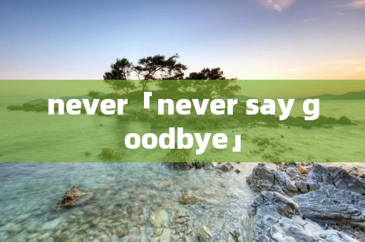 never「never say goodbye」
