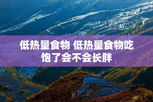 低热量食物 低热量食物吃饱了会不会长胖 低热量食物 低热量食物吃饱了会不会长胖
