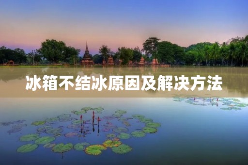冰箱不结冰原因及解决方法