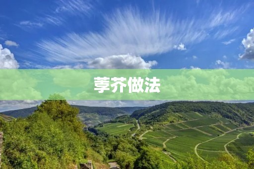 荸芥做法：一道美味又营养的佳肴