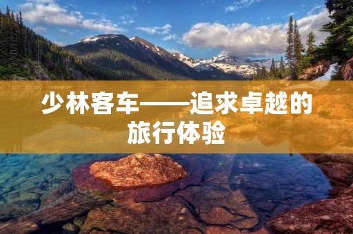 少林客车——追求卓越的旅行体验