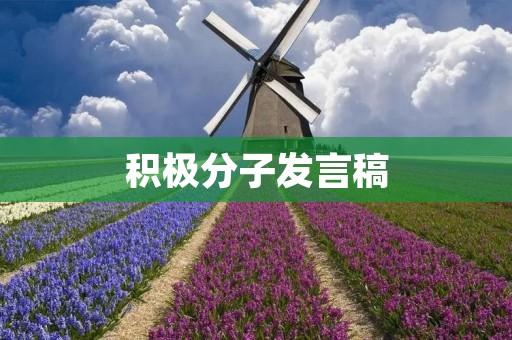 积极分子发言稿:让我们一起努力,创造美好未来