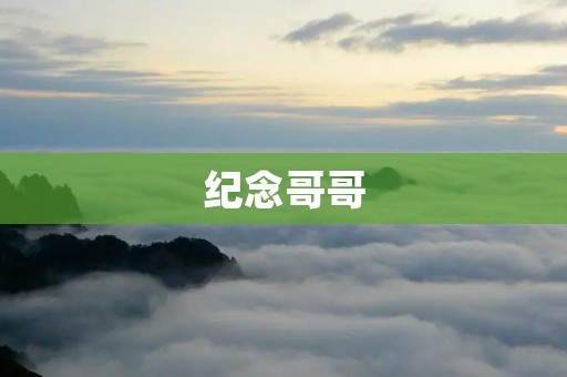 纪念哥哥:我永远怀念你 纪念哥哥:我永远怀念你