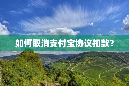 如何取消支付宝协议扣款?