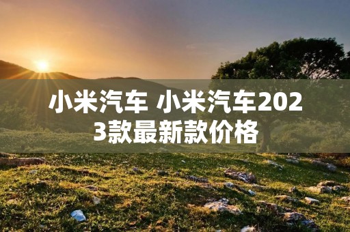 小米汽车 小米汽车2023款最新款价格