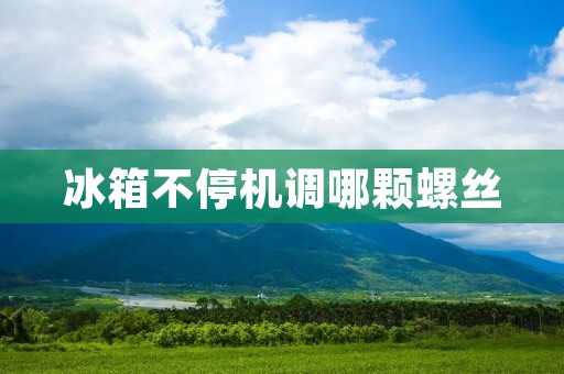 冰箱不停机调哪颗螺丝 冰箱不停机调哪颗螺丝