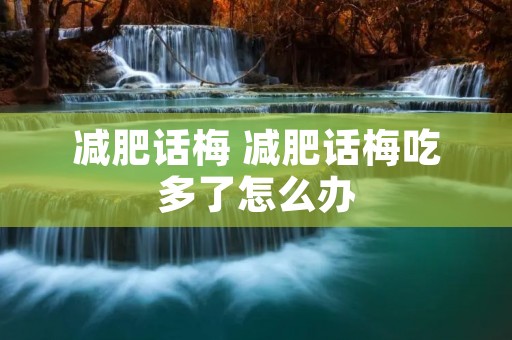 减肥话梅 减肥话梅吃多了怎么办