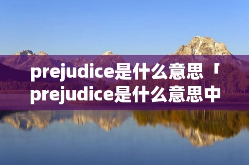 prejudice是什么意思「prejudice是什么意思中文」