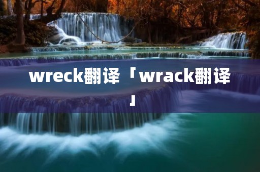 wreck翻译「wrack翻译」
