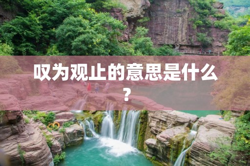叹为观止的意思是什么?