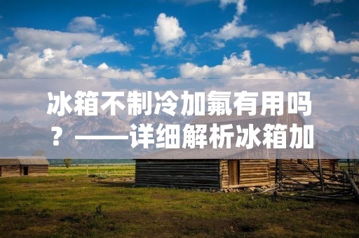 冰箱不制冷加氟有用吗?——详细解析冰箱加氟的作用及注意事项 冰箱不制冷加氟有用吗?——详细解析冰箱加氟的作用及注意事项