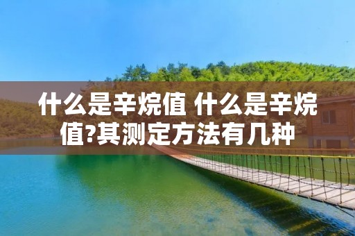 什么是辛烷值 什么是辛烷值?其测定方法有几种