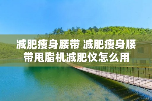 减肥瘦身腰带 减肥瘦身腰带甩脂机减肥仪怎么用 减肥瘦身腰带 减肥瘦身腰带甩脂机减肥仪怎么用