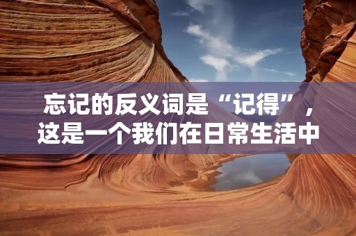 忘记的反义词是“记得”,这是一个我们在日常生活中经常用到的词汇。记得可以指我们从记忆中想起一些事情或是信息,也可以指我们按照计划或约定去做某些事情。