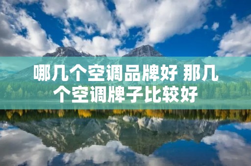 哪几个空调品牌好 那几个空调牌子比较好