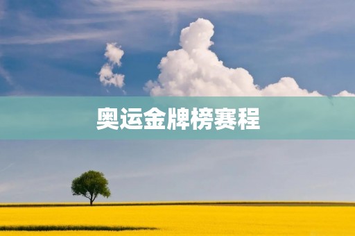 奥运金牌榜赛程：谁将成为历史的胜利者？