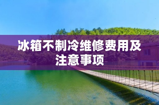 冰箱不制冷维修费用及注意事项