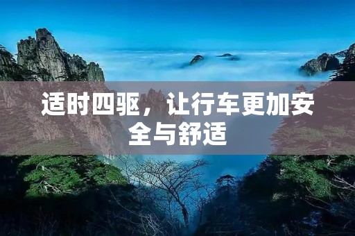 适时四驱,让行车更加安全与舒适 适时四驱,让行车更加安全与舒适