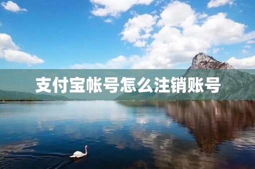 支付宝帐号怎么注销账号