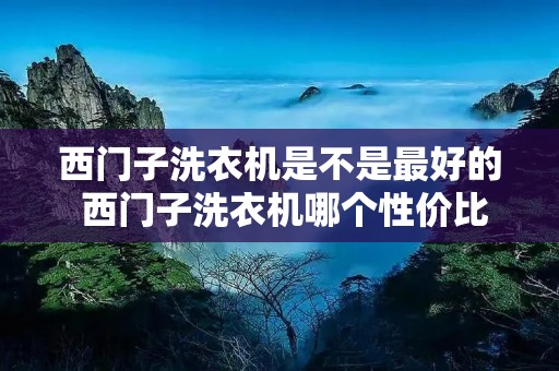 西门子洗衣机是不是最好的 西门子洗衣机哪个性价比高 西门子洗衣机是不是最好的 西门子洗衣机哪个性价比高