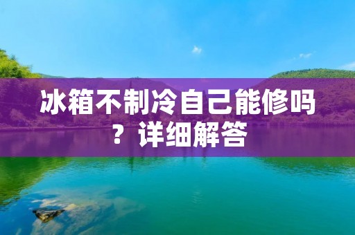 冰箱不制冷自己能修吗？详细解答