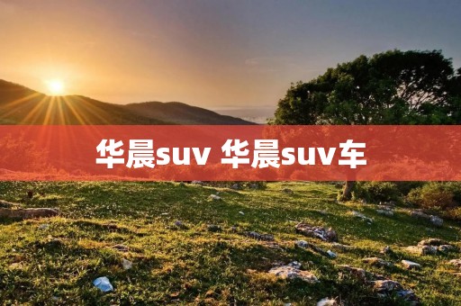 华晨suv 华晨suv车