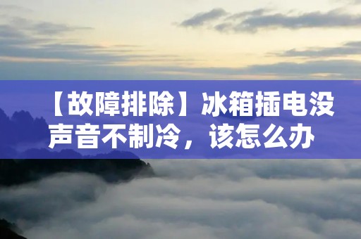 【故障排除】冰箱插电没声音不制冷,该怎么办? 【故障排除】冰箱插电没声音不制冷,该怎么办?