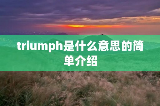 triumph是什么意思的简单介绍