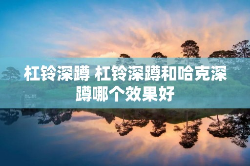 杠铃深蹲 杠铃深蹲和哈克深蹲哪个效果好