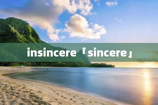 insincere「sincere」