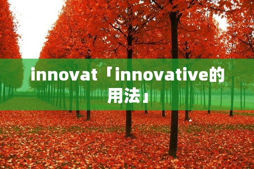 innovat「innovative的用法」