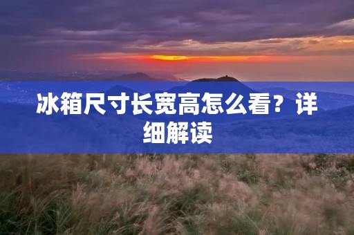 冰箱尺寸长宽高怎么看?详细解读 冰箱尺寸长宽高怎么看?详细解读