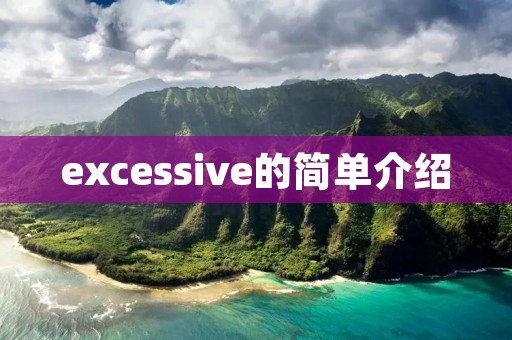 excessive的简单介绍 excessive的简单介绍