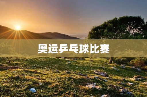 奥运乒乓球比赛：中国队的统治